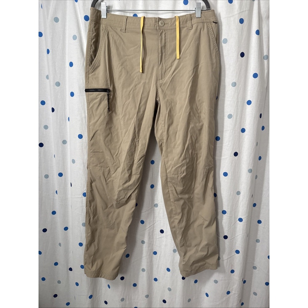 REI TrailMade Pants Mens 38 x 30 Hiking Trail Pant Outdoor Hike UPF Tan Khaki